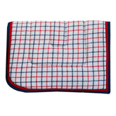 Kersey Wool Saddle Pad  - Cream Red & Navy Check